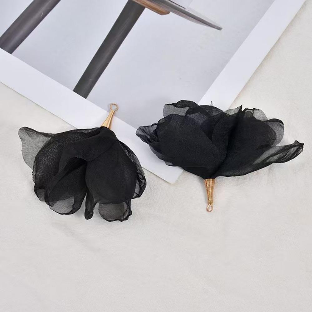 10Pcs 5cm Size DIY Earring Charms Flower Shape Handmade Earring Accessories For Jewelry Making