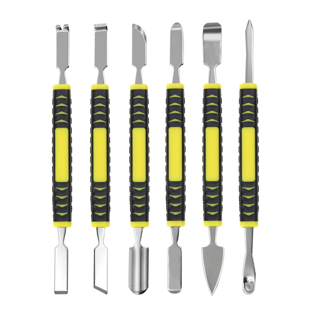 6pcs Metal Crowbar Kit Prying Opening Repair Tool Tablet Computer Opening Tool Small Metal Spudger Excellent for Opening