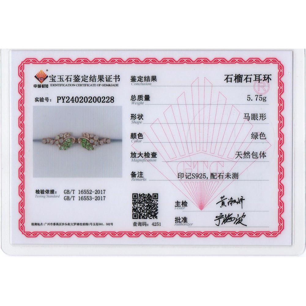 Серьги из стерлингового серебра 925 пробы с натуральным гранатом-цаворитом, красочными драгоценными камнями опала, изысканные украшения для женщин, хороший подарок