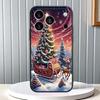 Дизайн рождественской подарочной коробки для Apple iPhone 17 16 16E 15 14 13 12 11 Pro Max Plus Черный Мягкий Силиконовый Чехол для Телефона