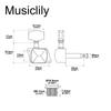 Musiclily Pro Колки для гитары Черные 3L+3R для Электрогитар/Акустических гитар,