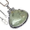 Pendant Prehnite Marlene Gemstone Valentine'Day Ethnic Silver Jewelry 2.75"
