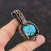 Подвеска из тибетской бирюзы, подвеска из медной проволоки, подвеска из радужного лунного камня, ювелирные изделия ручной работы, подвеска из драгоценного камня, медные ювелирные изделия для подарка