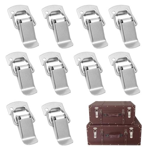 Snap Lock [10-Pack] Stainless Steel Toggle Latch, Screw-in Security Lock, Drawer Latch