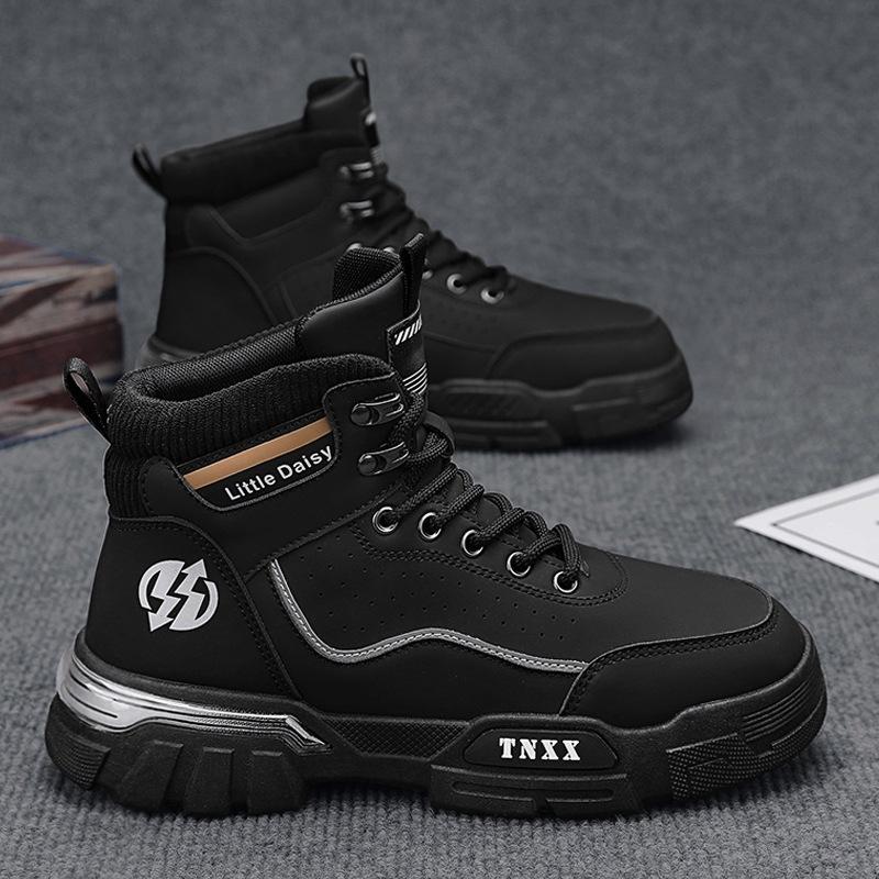 Инструментальная локомотивная обувь мужские повседневные ботинки мартин с высоким верхом мужская обувь осень и зима британский стиль мужская трендовая обувь 2024 новое