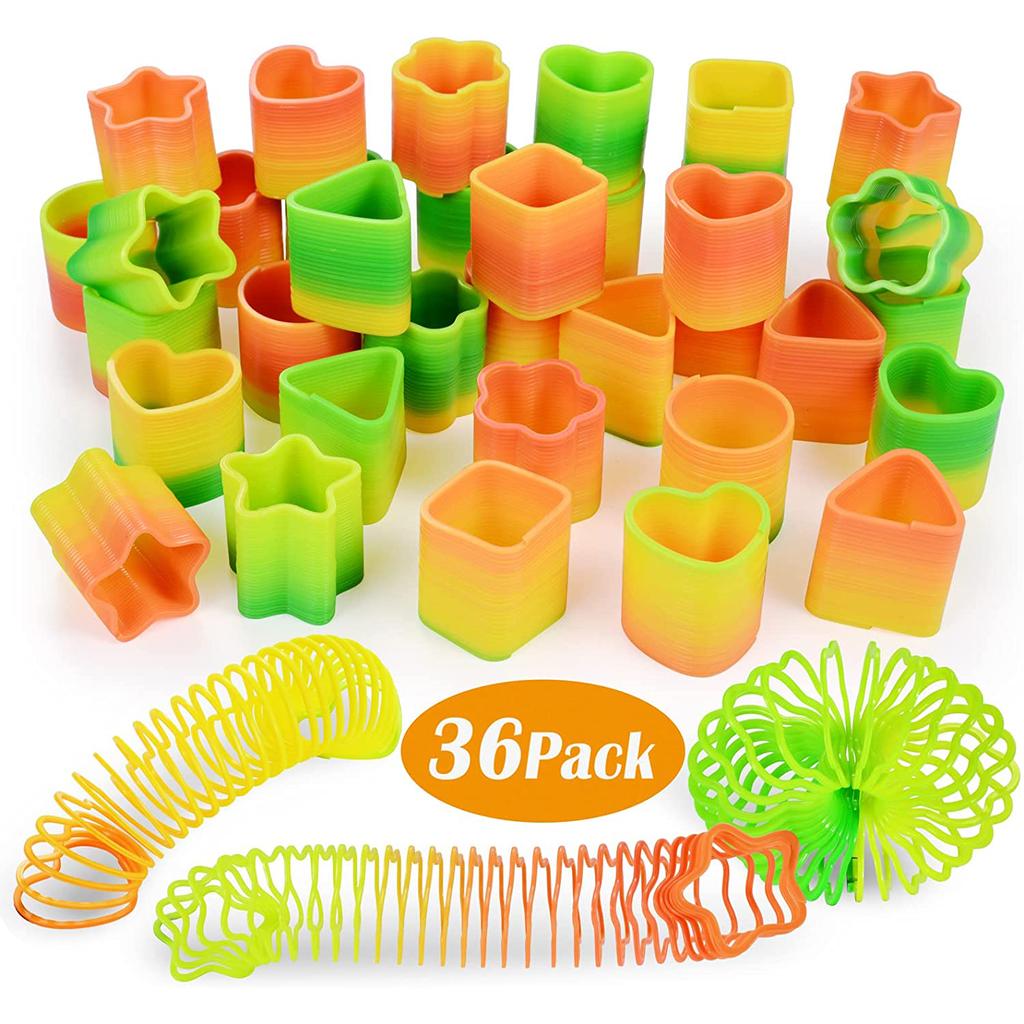 36 Pack Spring Rainbow Toys Bulk, Kids Party Favors,Goodie Bag Stuffer Gifts, Pinata Fillers,Birthday Suprizes Gift for Kids