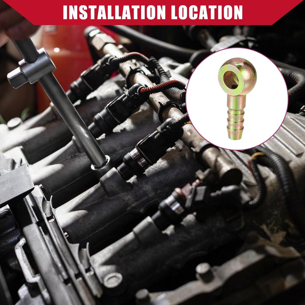 Хихаха Шаровая головка Трубопроводная арматура Соединитель топливной трубки Адаптер для автомобиля мотоцикла 10мм