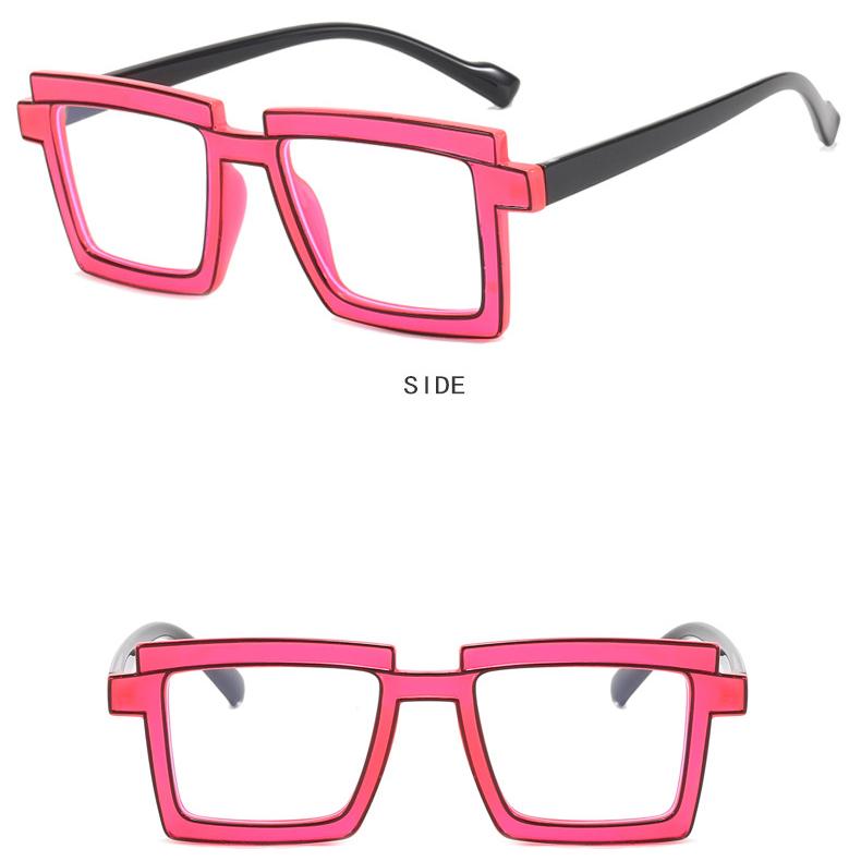 Женские очки Защита от синего света Мода Индивидуальность Ретро Прямоугольные Обычные очки Мода Уличная съемка Студенческие очки для поездок на работу EMA