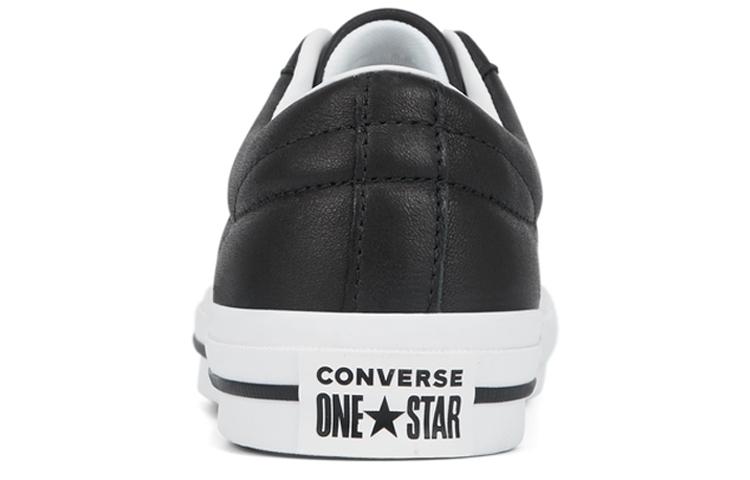 Converse Кожаные низкие кеды One Star 'Черно-белые' 163385C