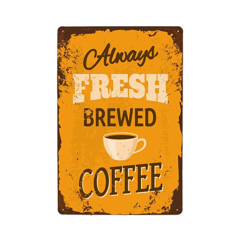 Ретро металлические оловянные вывески для кофе, кафе, магазина, винтажная табличка для бара, паба, настенный декоративный постер, домашний декор 20x30 см