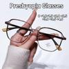 Women'S Retro Ultra-Light Square Reading Glasses Men'S New Fashion Large Frame High-Definition Lenses Presbyopia Glasses
