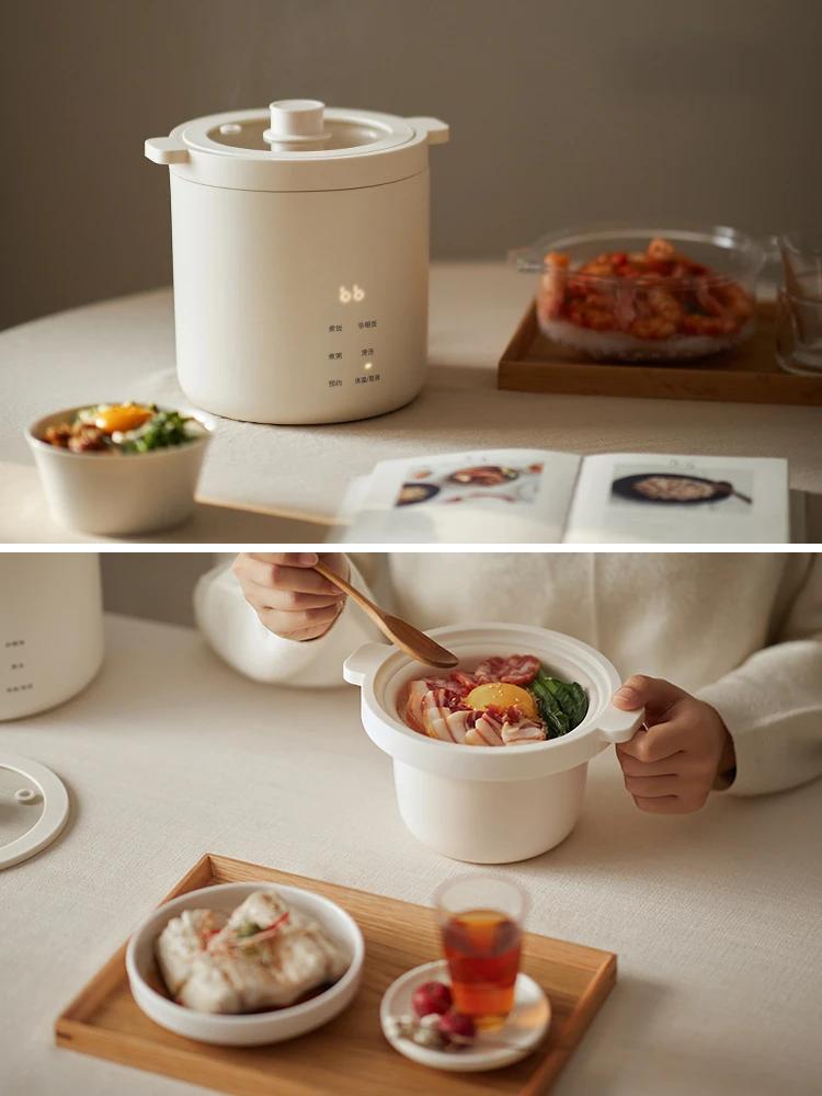 220 В 1200 мл Мини электрическая рисоварка бытовая керамическая мультиварка портативная мультиварка для 1 человека