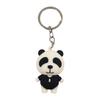 Adorable Silicone Panda Keyring Accessory Cartoon Animal Pendant Backpack or Handbag Decoration Souvenir for Friend