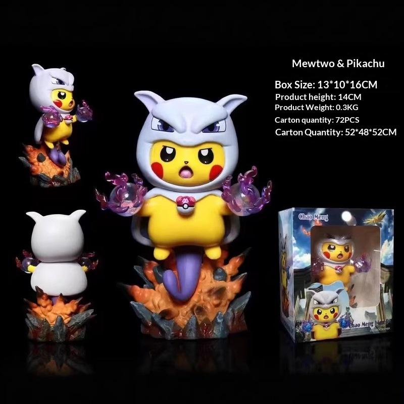 Pokemon Pikachu Cosplay Tyranitar Figure 13CM Resin Collectible Model Desktop Decoration For Anime Fans Pokemon Collectors
