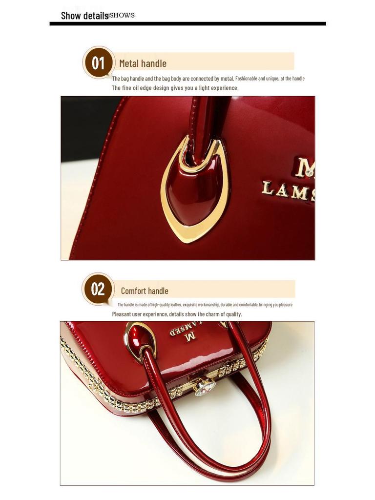 Мамина сумка из лакированной кожи: Модная сумка кроссбоди на плечо из натуральной кожи