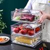 Transparent Food-Grade Plastic Refrigerator Drawer with Built-In Drain Board