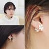 Ear Studs Exquisite Double-sided Cute Flower Design Flower Ear Studs for Wedding