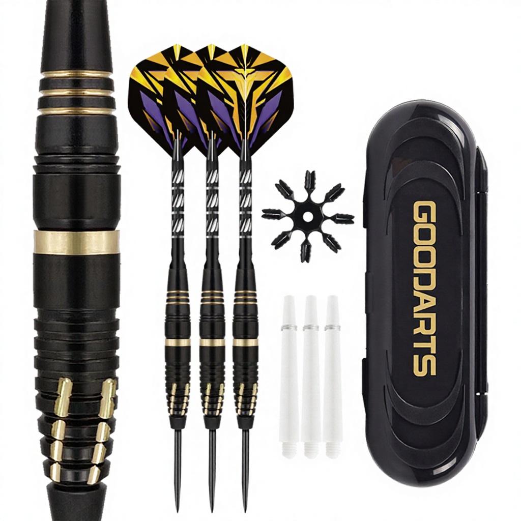 GOODARTS Children's Knight Dart Set 3D Darts with Storage Box & Spare Shafts Black Dart Box Drop Shipping Cross-Border Toy