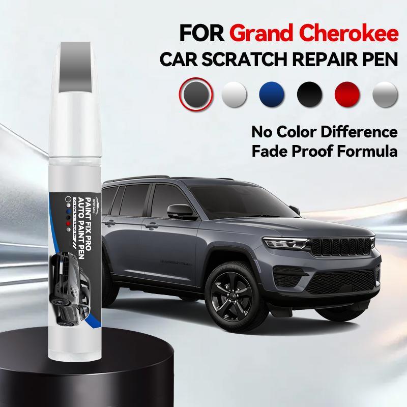 For Jeep Grand Cherokee 1992-2025 ZJ WJ WK WK2 WL Paint Repair Pen Touch Up Scratch Remover DIY Auto Accessories Black White Red