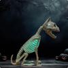 Светящийся скелет кошки со светом | Жуткая костяная отделка, Компактный настольный размер, Скелет, для