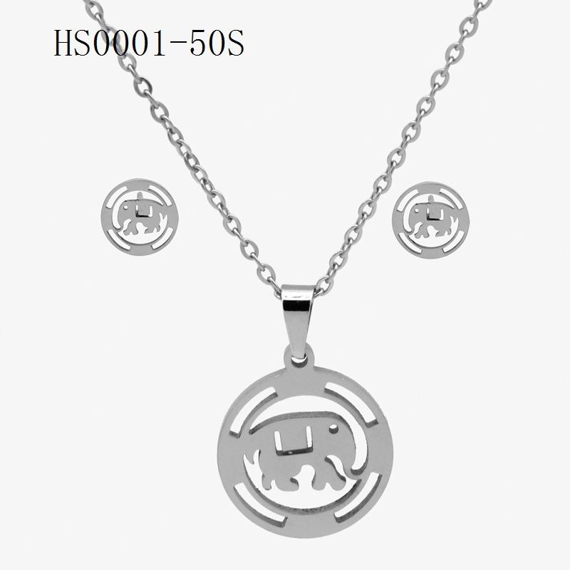 1Set Ladies Elegant Dangle Necklaces Pendant Piering Earrings Jewelry