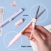 Креативный нож-ручка с двумя лезвиями, для резки от руки, обрезки бумаги, мини-ножницы, нож для резьбы