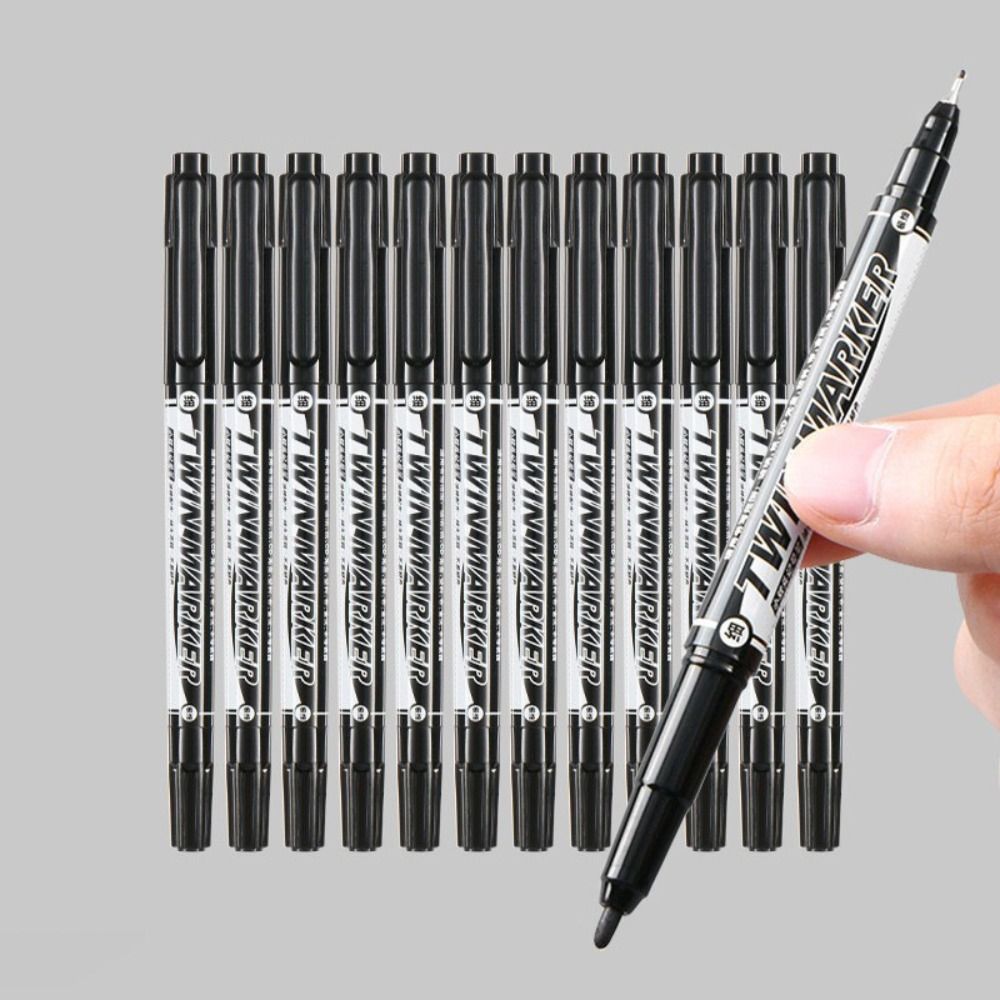 Waterproof Dual Side Marker Pens Quick-drying Dual Tip Brush Pen New Felt Tip Pens