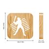 LED Wooden Night Lamps for Bedrooms Table Lamp 3D Play Baseball USB Charge
