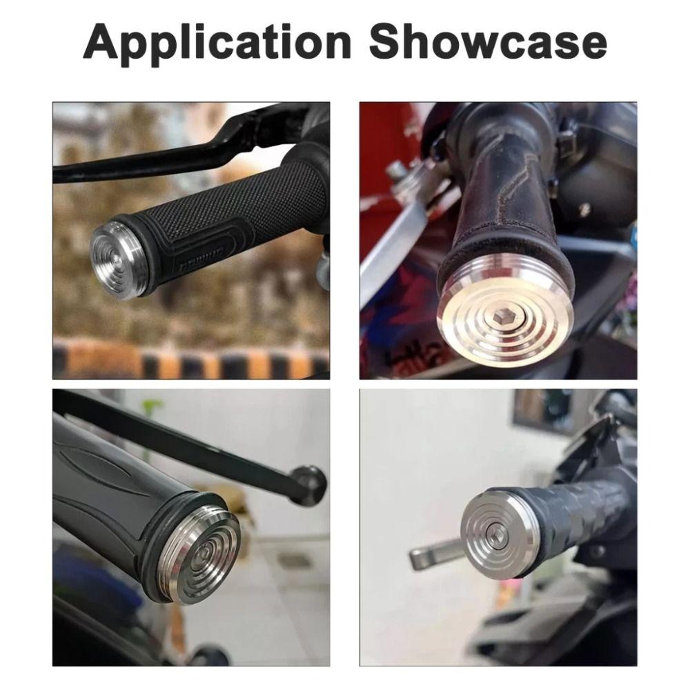 1Pair Universal Handle Plug Aluminum Alloy Metal Handlebars End  for Motorcycle Electric Bike