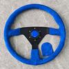 14Inch Universal Racing Montecarlo Sports Steering Wheel Red Suede JDM Car Steering Wheel PC-ST51