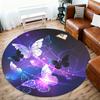 1pc Butterfly Circle Round Chair mat Area Rug - Non-Slip, Floor Mat for Office, Bedroom, and Indoor Decor c1125189