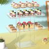 3Pcs Cupcake Dessert Table Display Set Easy Assembly Versatile Transparent Dessert Food Cookie Tools for Wedding Birthday Party
