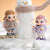 Pop Mart Baby Molly Зимний наряд Проверка Плюшевый кулон Ассорти в коробке 6 штук Коллекционная фигурка Игрушка
