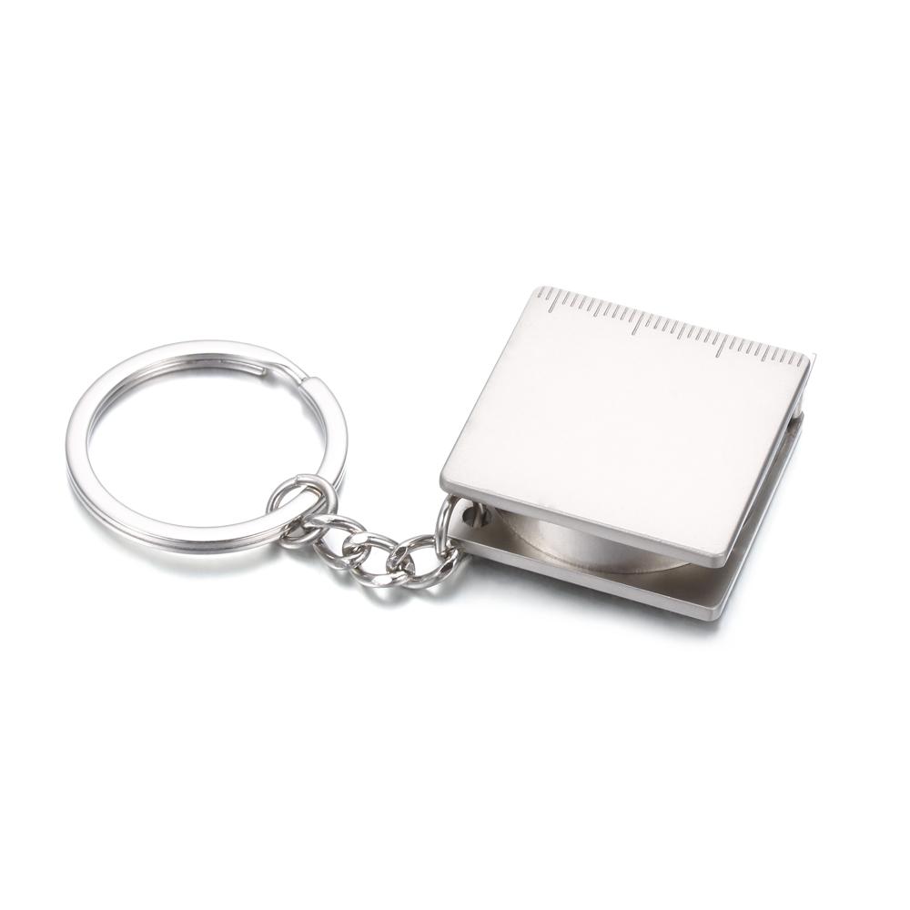 Keyring Measure Stainless Steel Retractable Ruler Tape Measures Measuring Tools Gauging Tool