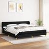 Maison Exclusive - Sommier À Lattes De Lit Avec Matelas Noir 200x200 Cm Tissu