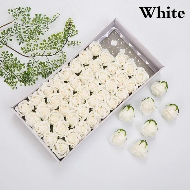 50 шт./коробка мыльных головок роз романтическая свадьба подарок на день святого валентина свадебный банкет украшение дома держащие цветы искусственный цветок