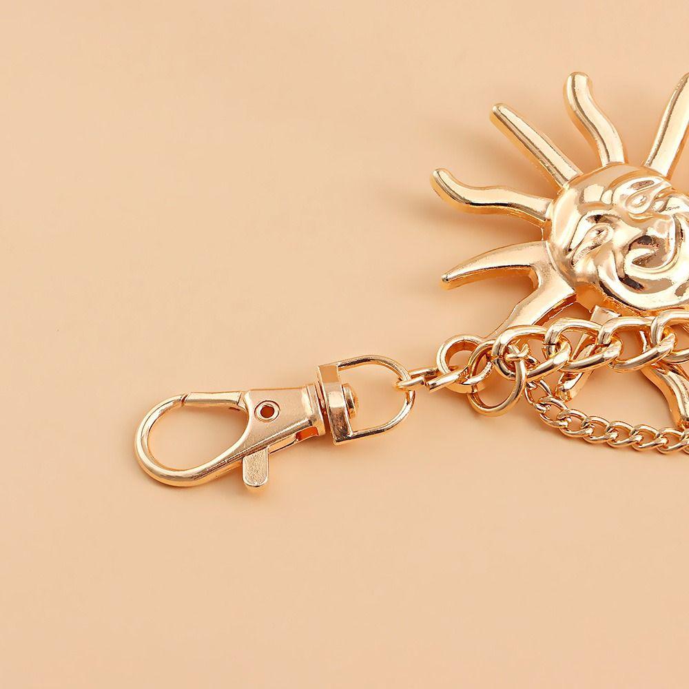 Fashion Hip Hop Metal Womans Layered Belt Sun Waistband Punk Waist Chain Dress Cummerbands