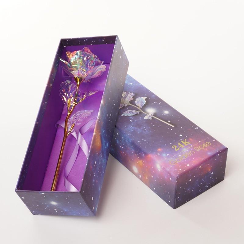 Креативный подарок на день святого Валентина, 24-каратная фольга с золотым кристаллом, розой, навсегда любовь, свадебный декор, подарок