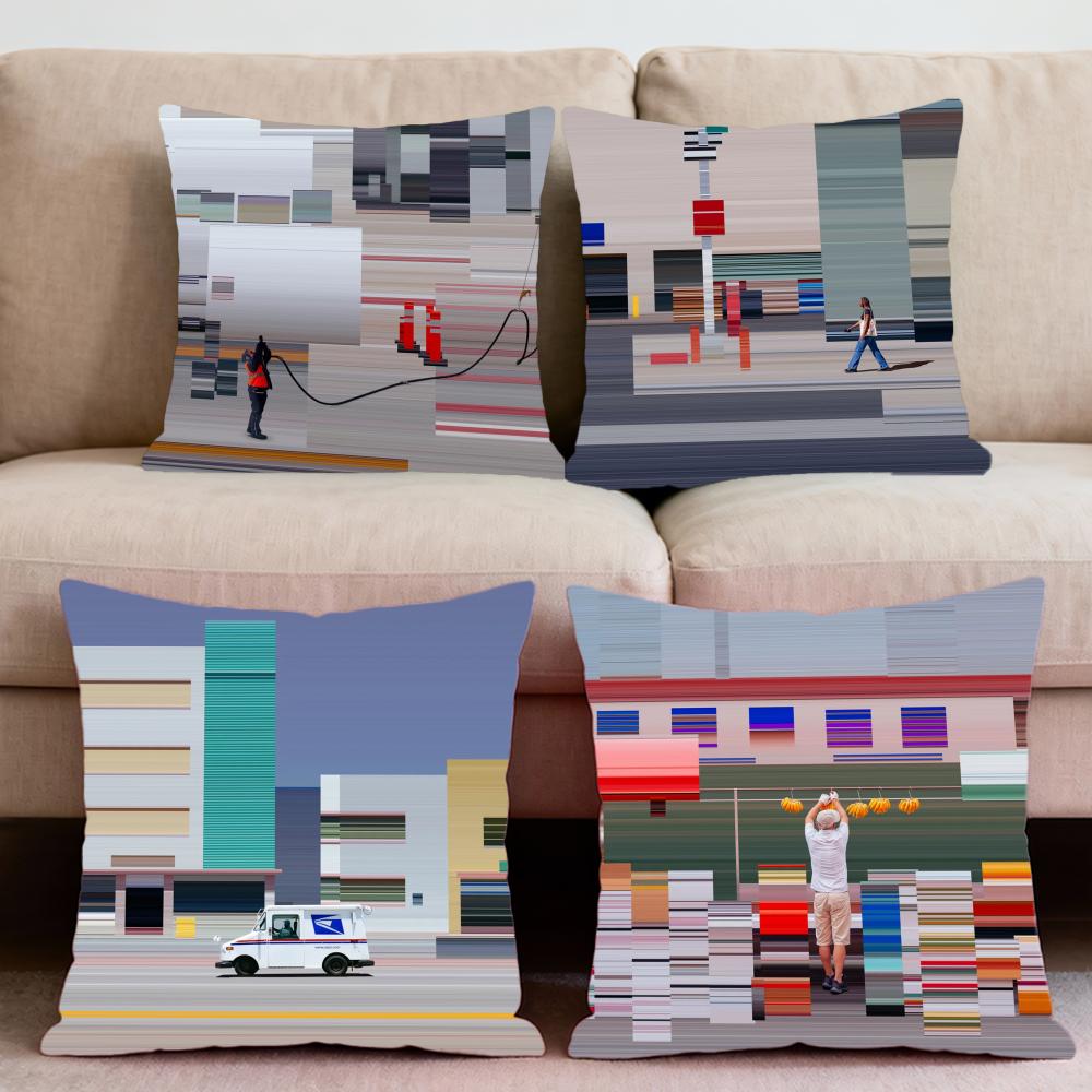 World Premium Printing Cushion Cover Premium Comfort Reversible Pillow Cove -Two in One Design for Any Room & Car Interior