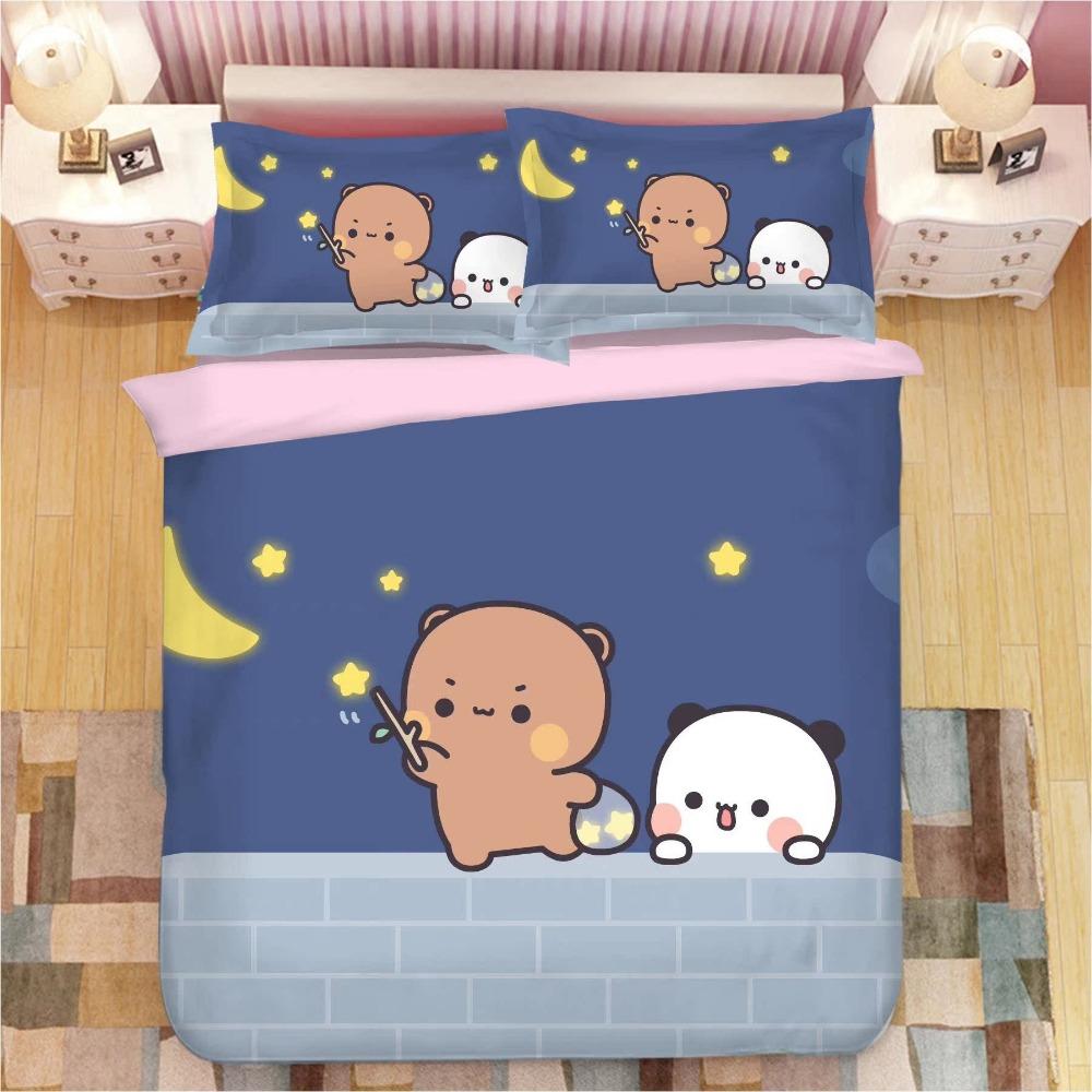 Bu Bu Yi Er Duvet Cover Pillowcase Bedding Set Boy Girl Bedroom Decoration Children Gift single Double bed Duvet Cover