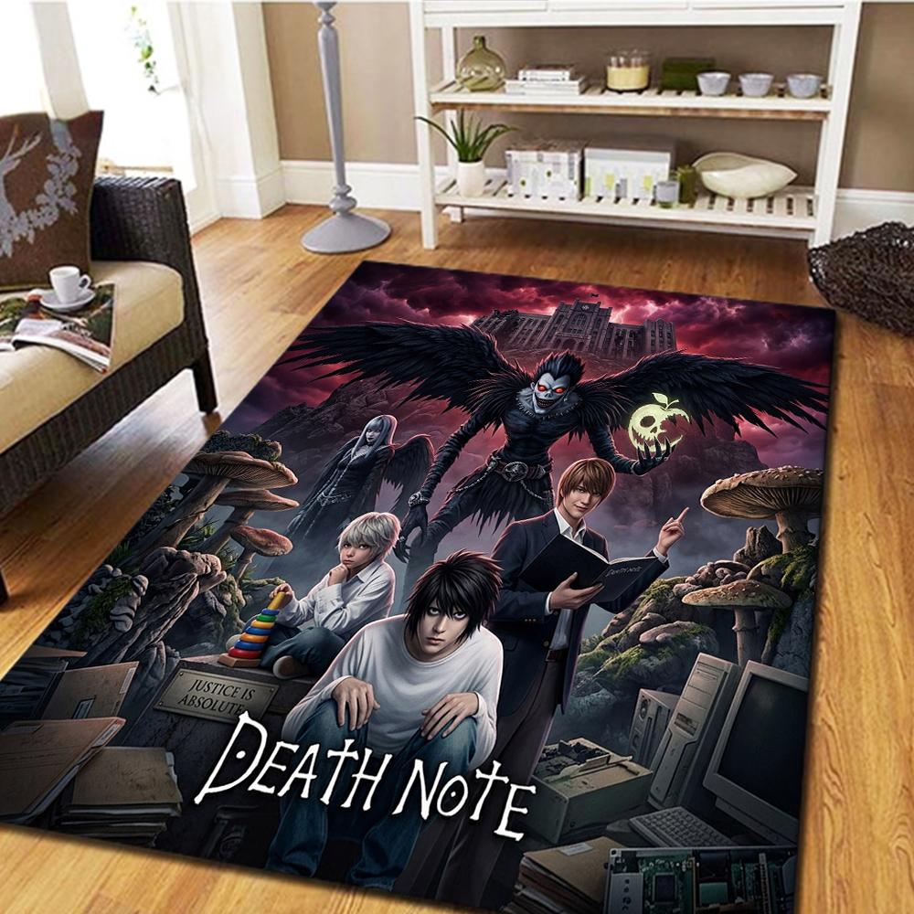 Death Note Living Room Bedroom Carpet, Home Decor Cool Play Floor Mat & Movie Mat -HE25