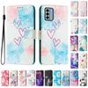 Love Luxury Painted Leather Case Wallet Book Style Cover for Nokia C12,C32,C02,C22,G22,G11 4G,G21,G42,G10,G20,C10,C20,HMD Pulse...
