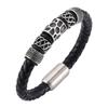 Trendy Leather Bracelet Men Charms Steel Accessories Bracelets Man Jewelry Gift