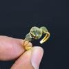 Peridot Handmade Gemstone Ring, Copper Electroformed Ring Antique Jewelry, Adjustable Ring Engagement Gift