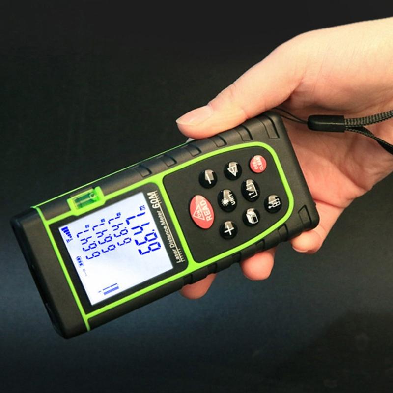 40/60/80/100m  Infrared Distance Meter Rangefinder Real-time Measurement ±3mm Accuracy Waterproof Handheld Measure