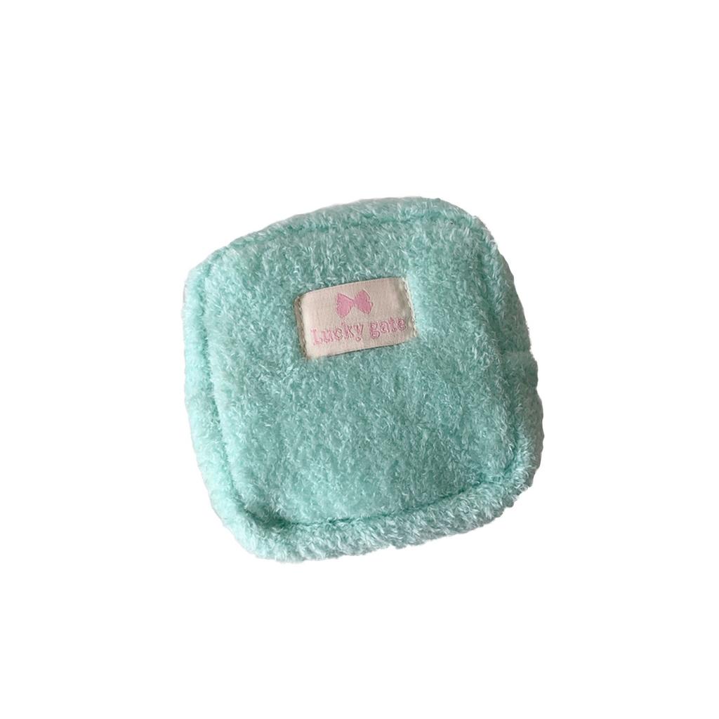 Плюшевая сумка для хранения для девочек, милый плюшевый кошелек для монет, портативный карманный чехол для наушников