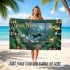 Floral Garden Theme Soft Beach Towel Personalized Custom Name Text Towel Portable for Beach Pool Travel