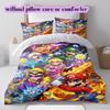 Super Mario Elite Anime Duvet Cover Set,3pcs Printed Cartoon Bedding,Cool Boutique Comforter Cover for Room Decor_LIAN