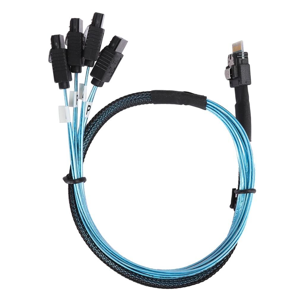 38p Connecting Line 12Gbps Server Data Transmission Cable SFF‑8654 to 4 x Satas Cable Computer