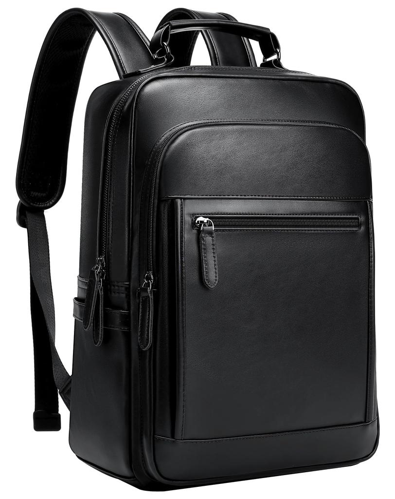 Backpack Business Backpack Waterproof Lightweight Backpack Multifunctional PU Leather Rucksack Bag Casual Backpack Town Backpack for Commuting To